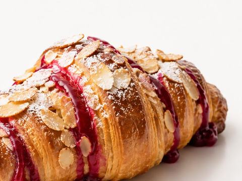 Croissant amande framboise